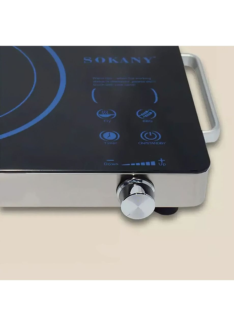 Электроплита инфракрасная настольная одноконфорочная сенсорная с ЖК-дисплеем и 3 режимами 2200Вт (S7418) Sokany (361029142)