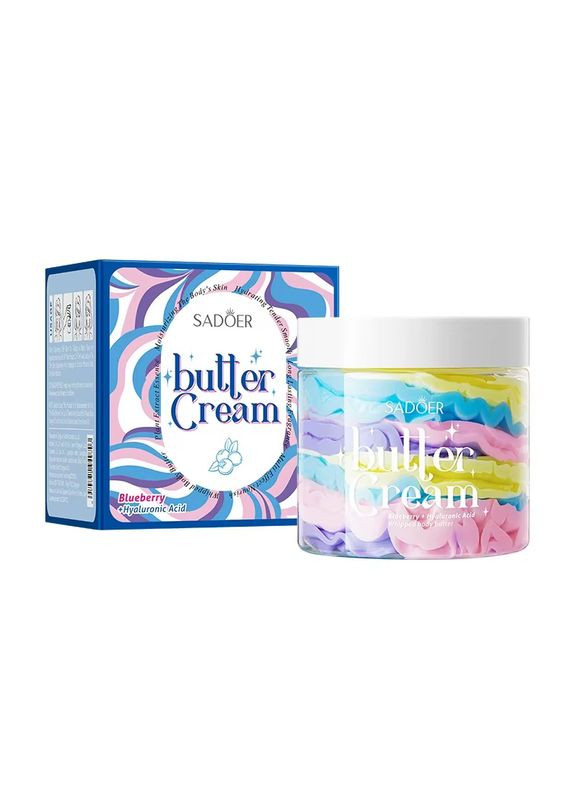 SADOER Крем-батер для тіла зволожуючий, живильний, для пружності Blueberry & Hyaluronic Acid 180 г — Крем, Китай (365655063)