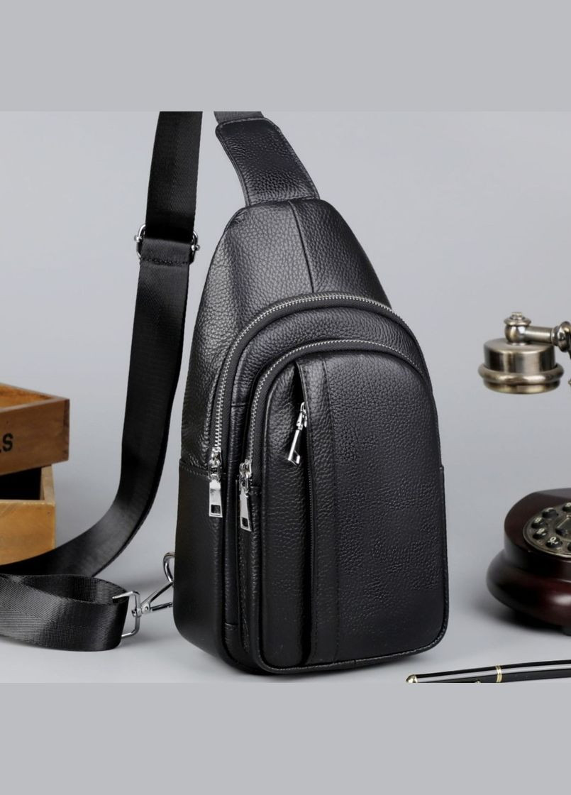 Мужской кожаный слинг на одно плечо сумка кросс боди A25F-3204-1A Tiding Bag (341309533)