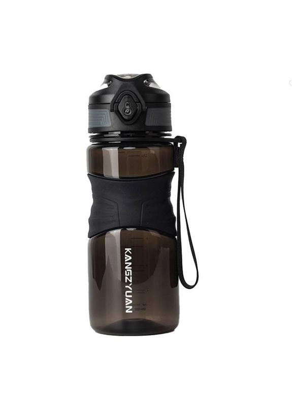 Черная бутылка для воды из трехтанового пластика 450 мл с ручкой TKK (314985769)