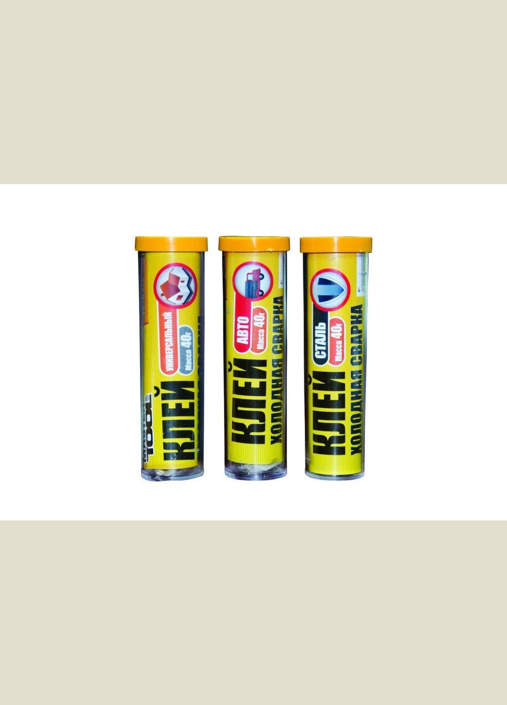 Холодне зварювання 20 г для сталевих виробів двокомпонентне епоксидне Mastertool (332202803)