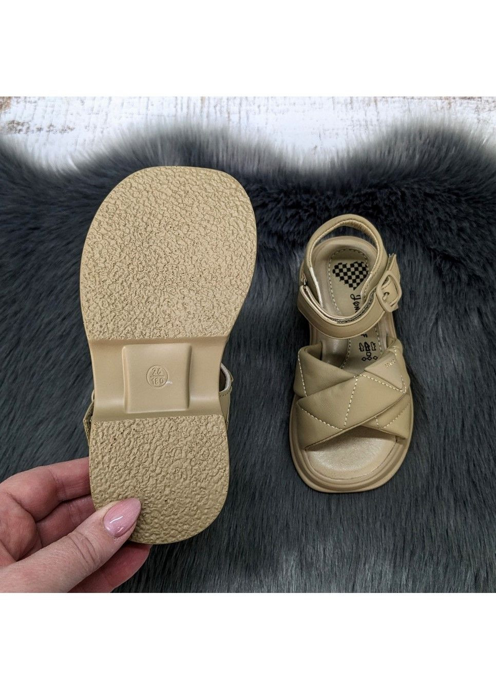 Кофейные босоножки сандалии детские для девочки Jong Golf