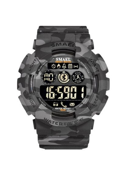 Чоловічий спортивний камуфляжний смарт-годинник 8013 smart watch, наручний спортивний годинник воєнний армійський Smael (308047315)