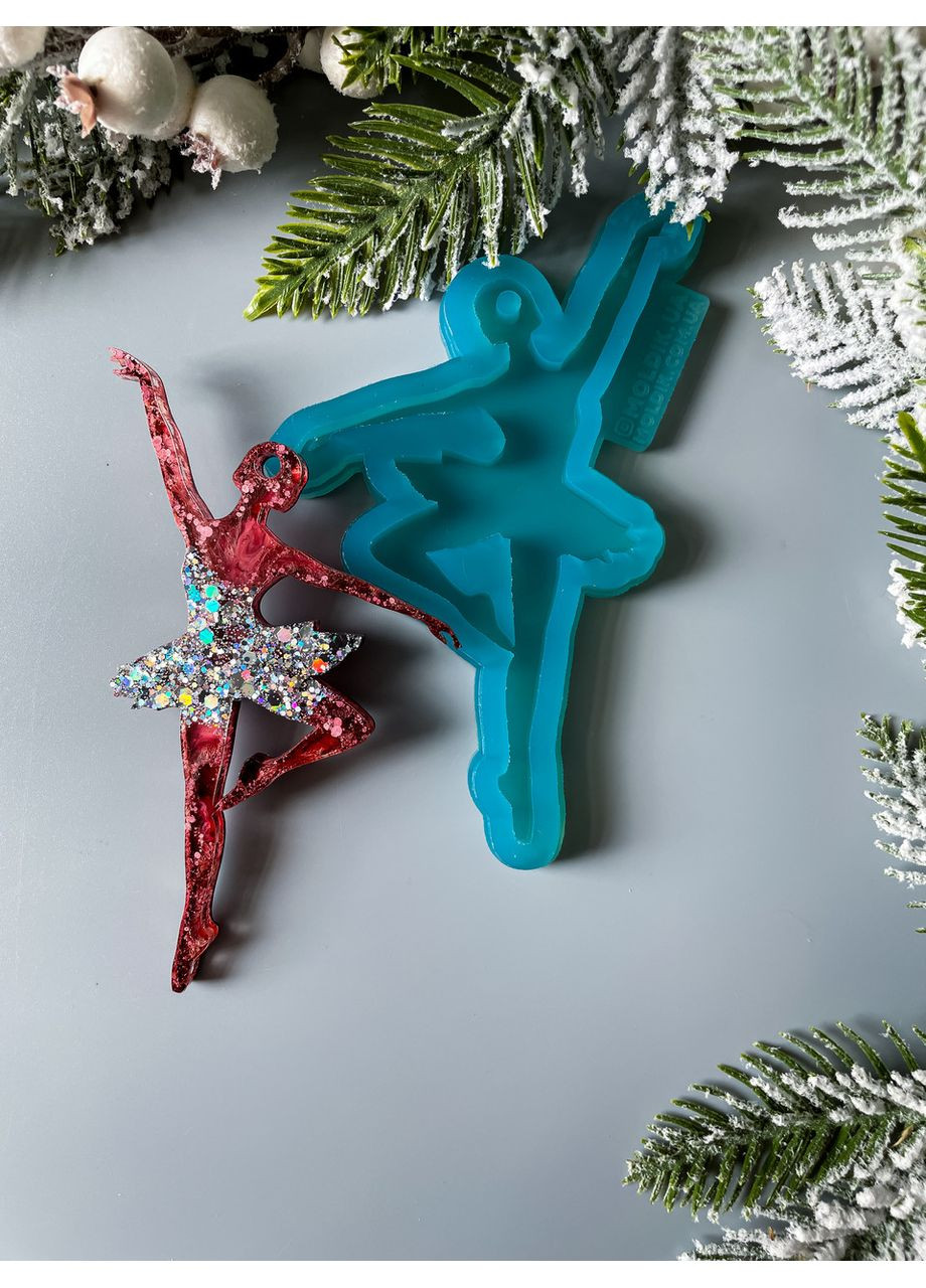 Молд Балерина 1 для новорічних іграшок на ялинку силіконова форма для епоксидної смоли No Brand (370566580)