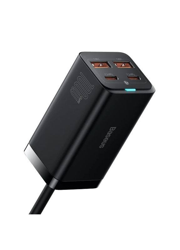 Сетевое зарядное устройство GaN3 Pro 100W 2 TypeC + 2 USB + кабель Type-C Baseus (296108100)