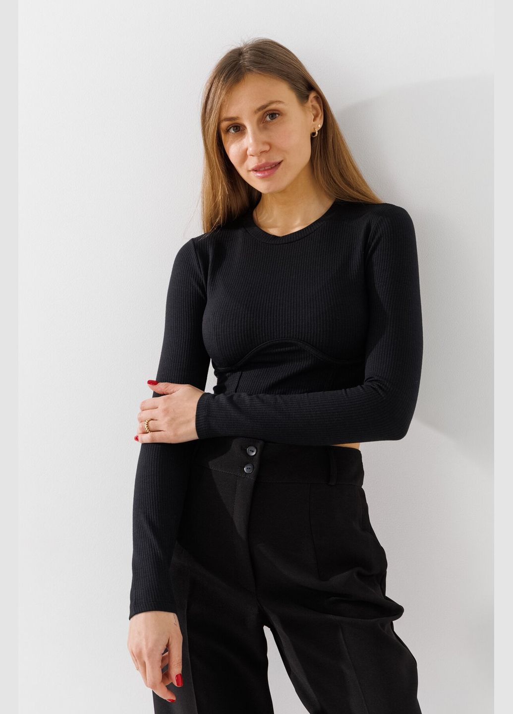 Топ однотонный женский 4594 Черный shop (2000989368083) Karol (316679663)