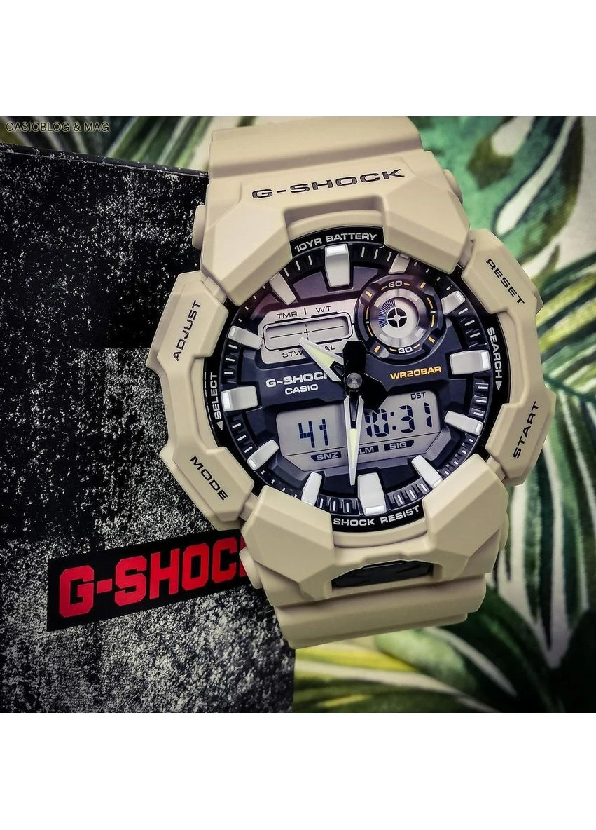 Чоловічий протиударний годинник G-Shock GA-010-5AER, аналогово-цифровий, WR 200 м Casio (402865696)