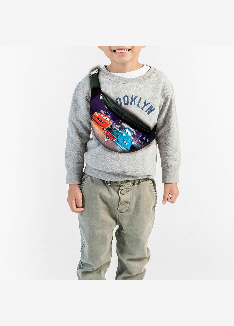 Сумка-бананка детская Тачки Молния Маквин с принтом, 32х15см, сумка для мальчика через плечо No Brand (306438696)