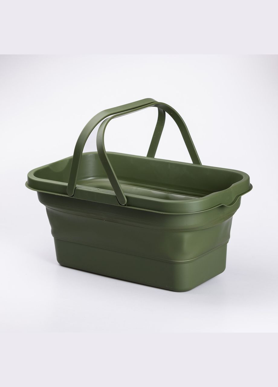 Складний кошик для пікніка з кришкою-столиком 44.8х26х14 см Зелений SJ-0120GR LUGI (325922818)