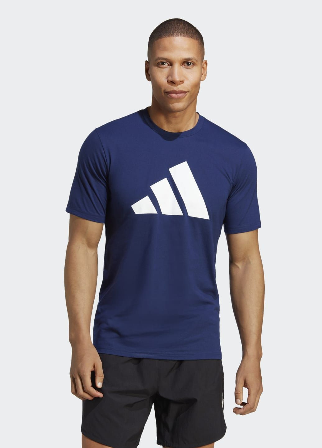 Синя футболка для тренувань train essentials feelready logo adidas