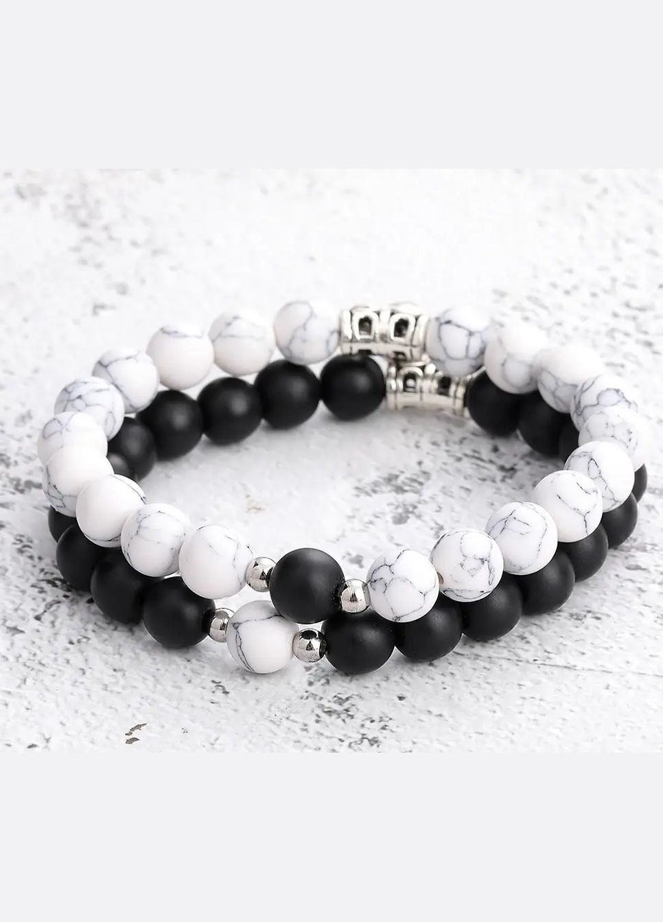 Парные браслеты неразлучники для влюбленных на магните из шунгита вулканического камня притягиваются No Brand (340275893)