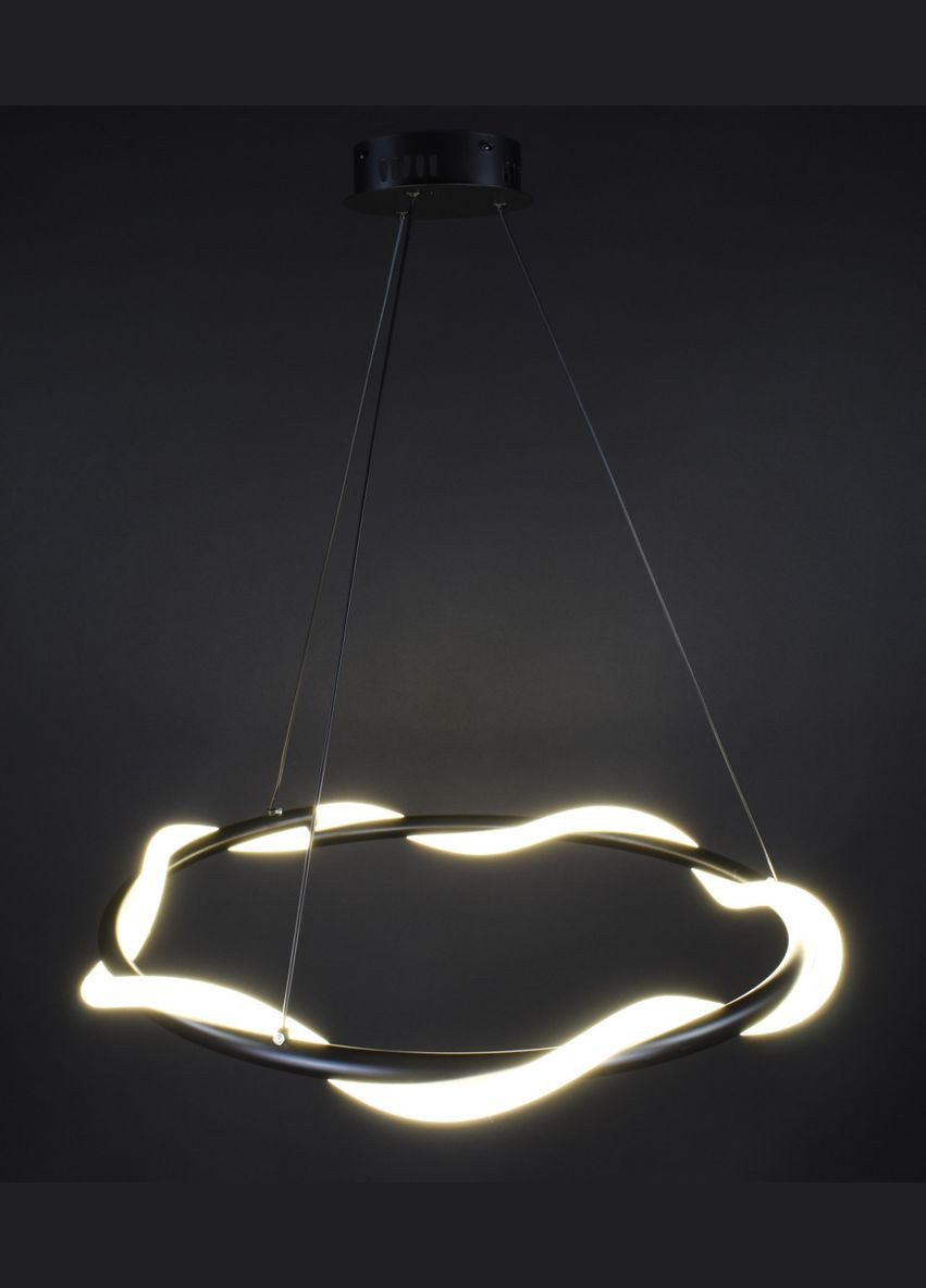 Люстра світлодіодна підвісна LED світильник для квартири на стелю лед 27943 Чорний 30-150х62х62 см. Sunnysky (364490743)