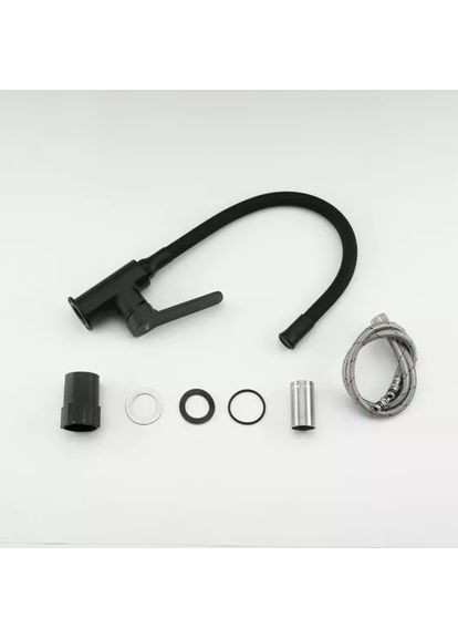 Смеситель для кухни F4462 с гибким изливом, черный Frap (371644773)