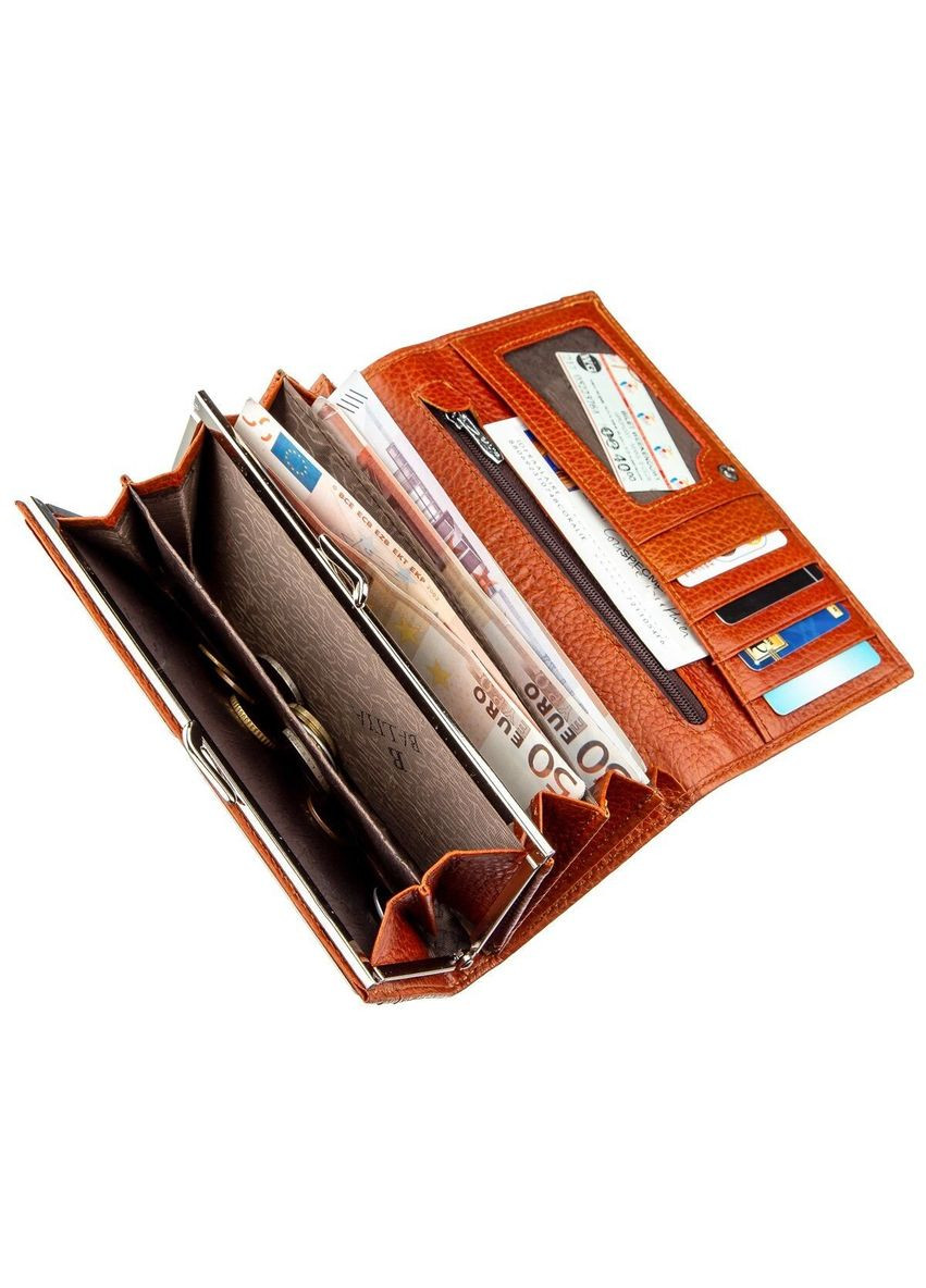 Кошелек горизонтальный женский кожаный 18971 Оранжевый Baliya (331911242)