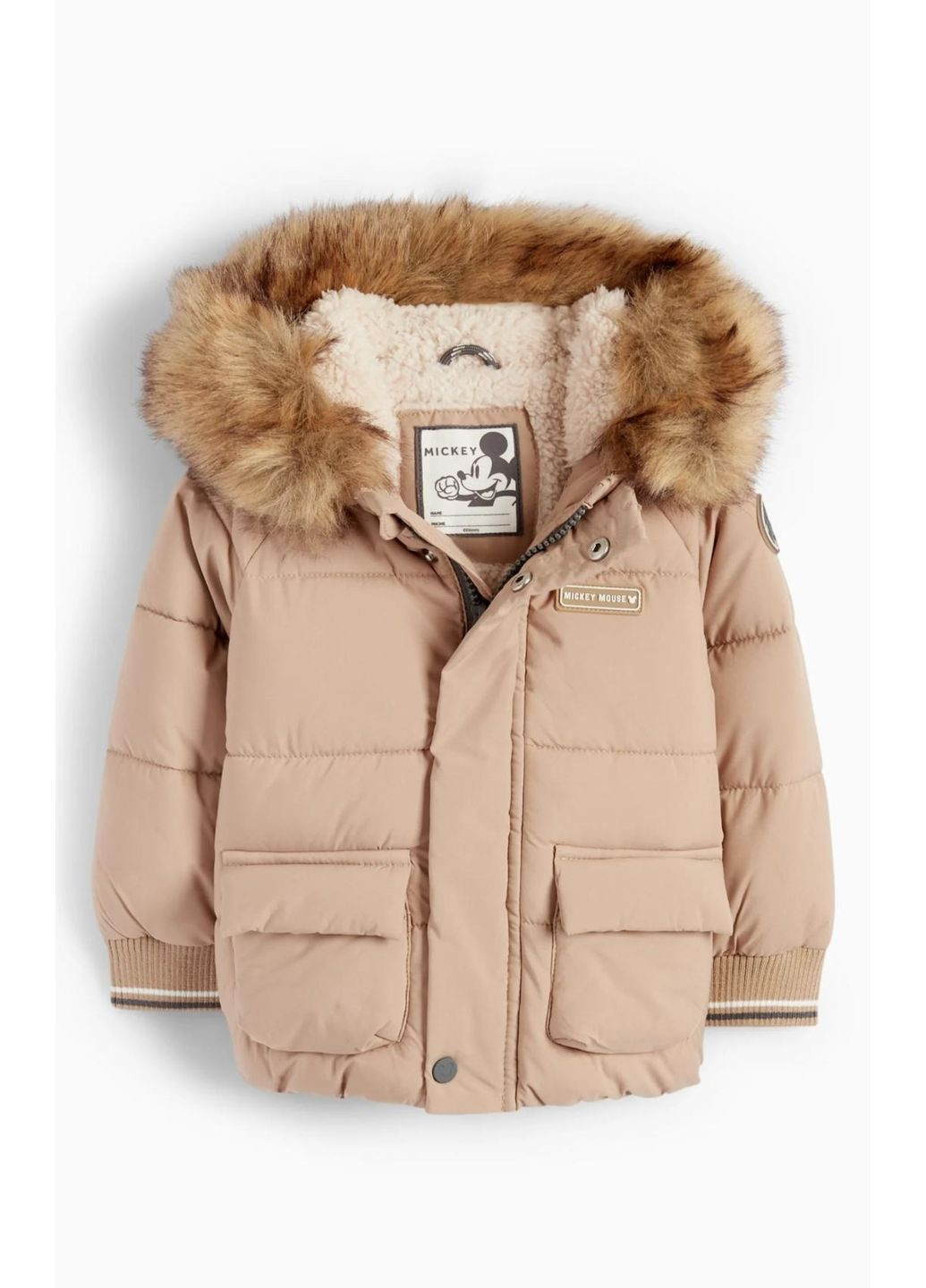 Кофейная зимняя детская зимняя куртка для мальчика кофейный (25092417) C&A