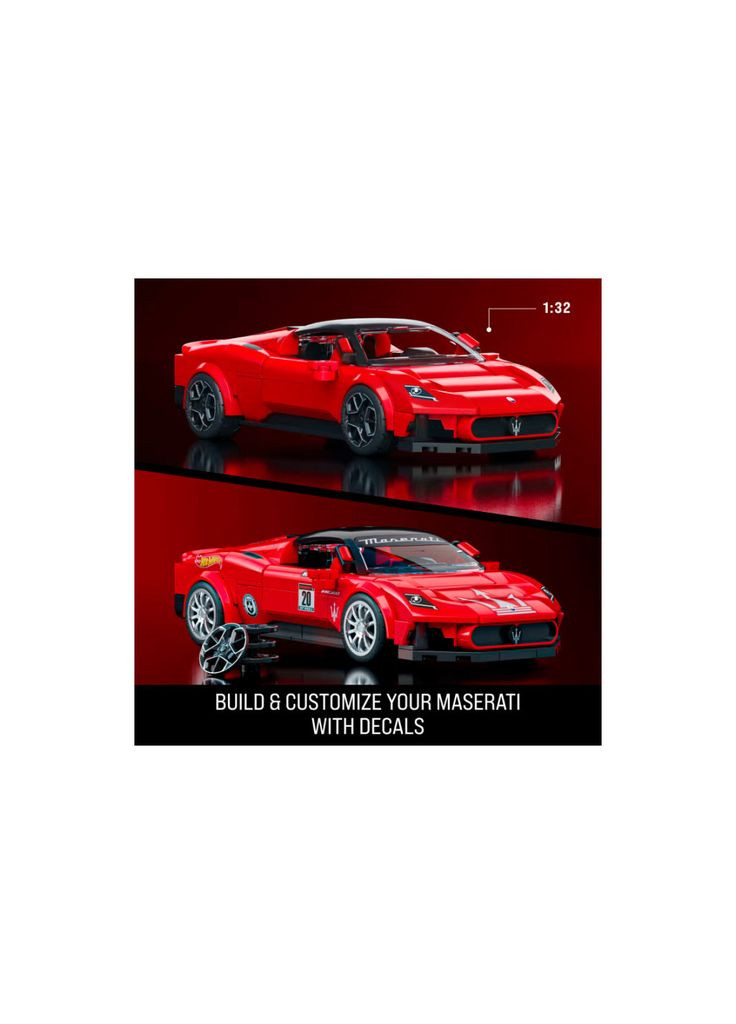 Конструктор (m482944) Mattel Brick Shop Hot Wheels Speed Maserati 250 деталей (367070813)