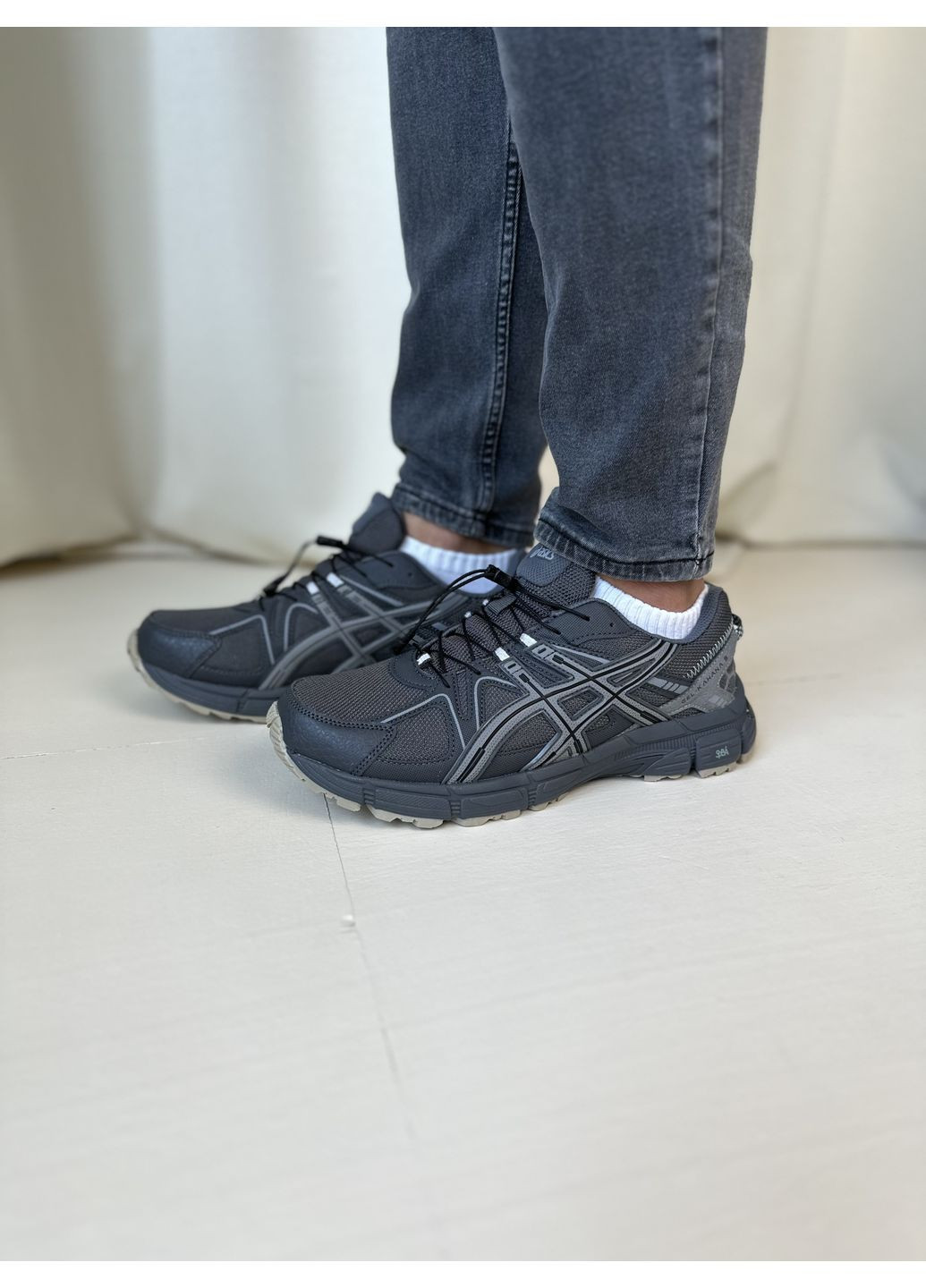 Сірі Осінні кросівки чоловічі asics gel-kahana 8 grey gore-tex асікс гель кахано No Brand