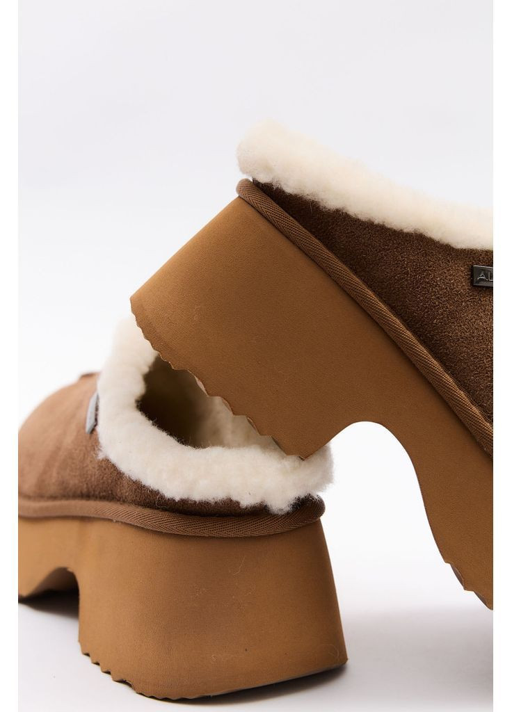 Коричневые сабо 200793 ALLSY на среднем каблуке