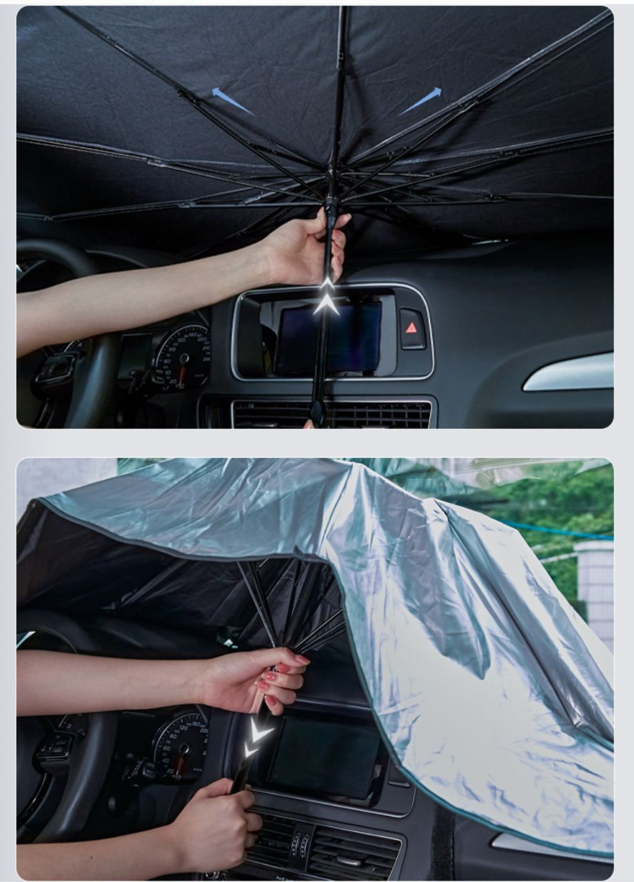Парасоля на лобове скло в авто для захисту від сонця Car Umbrella (293965296)