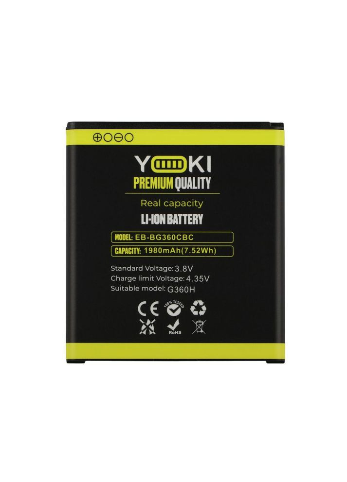 Акумулятор для G360H Galaxy Core Prime / EB-BG360CBC Характеристики Yoki Samsung sm-g360 core prime, galaxy j2 j200h 2015, sm-g361h galaxy core prime, g360 galaxy core prime, j200h galaxy j2 2015 (341307886)