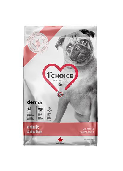Сухой диетический корм для собак Adult Derma дерма 12 кг (65672145121) 1st Choice (316226915)