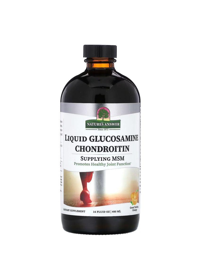 Глюкозаминхондроитин жидкий, апельсиновый вкус, Liquid Glucosamine Chondroitin, 480 мл Nature's Answer (315146133)
