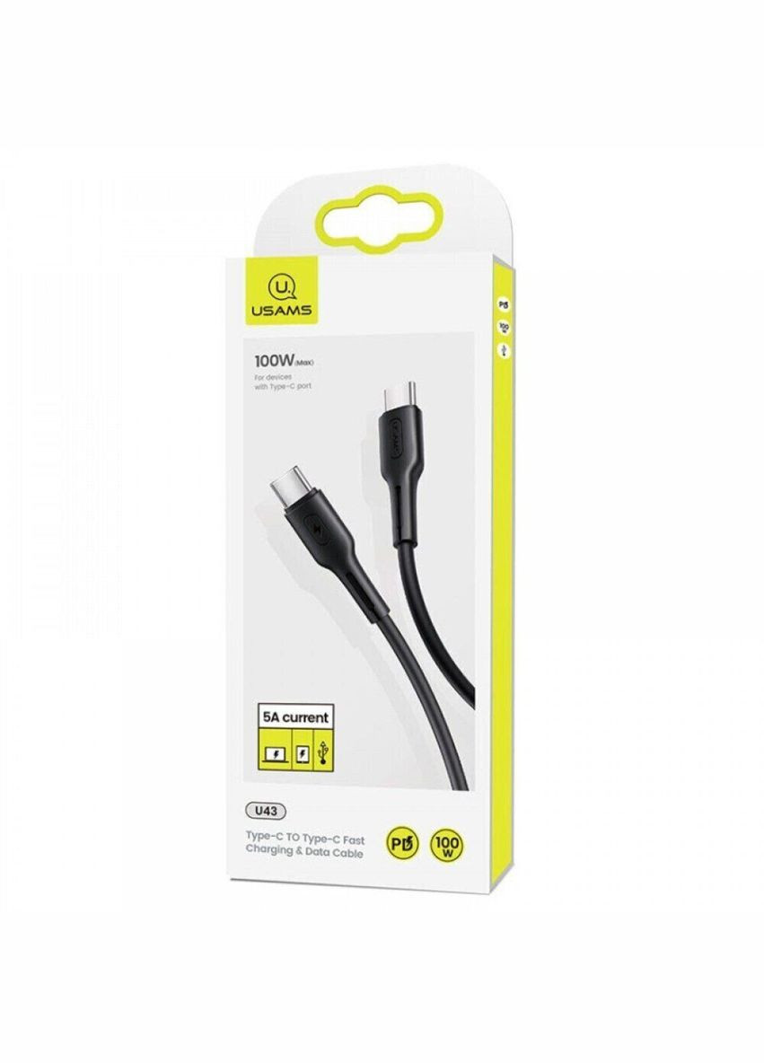 Кабель Type-C TO Type-C 100W PDFast Charging & Data Cable 1.2m black USAMS US-SJ459 U43 (340279488)