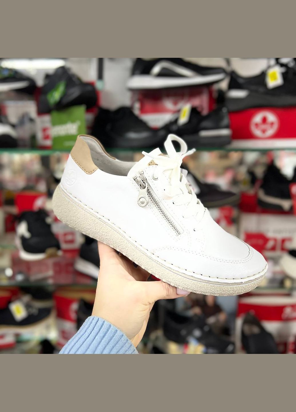 Білі демісезонні кеди Rieker