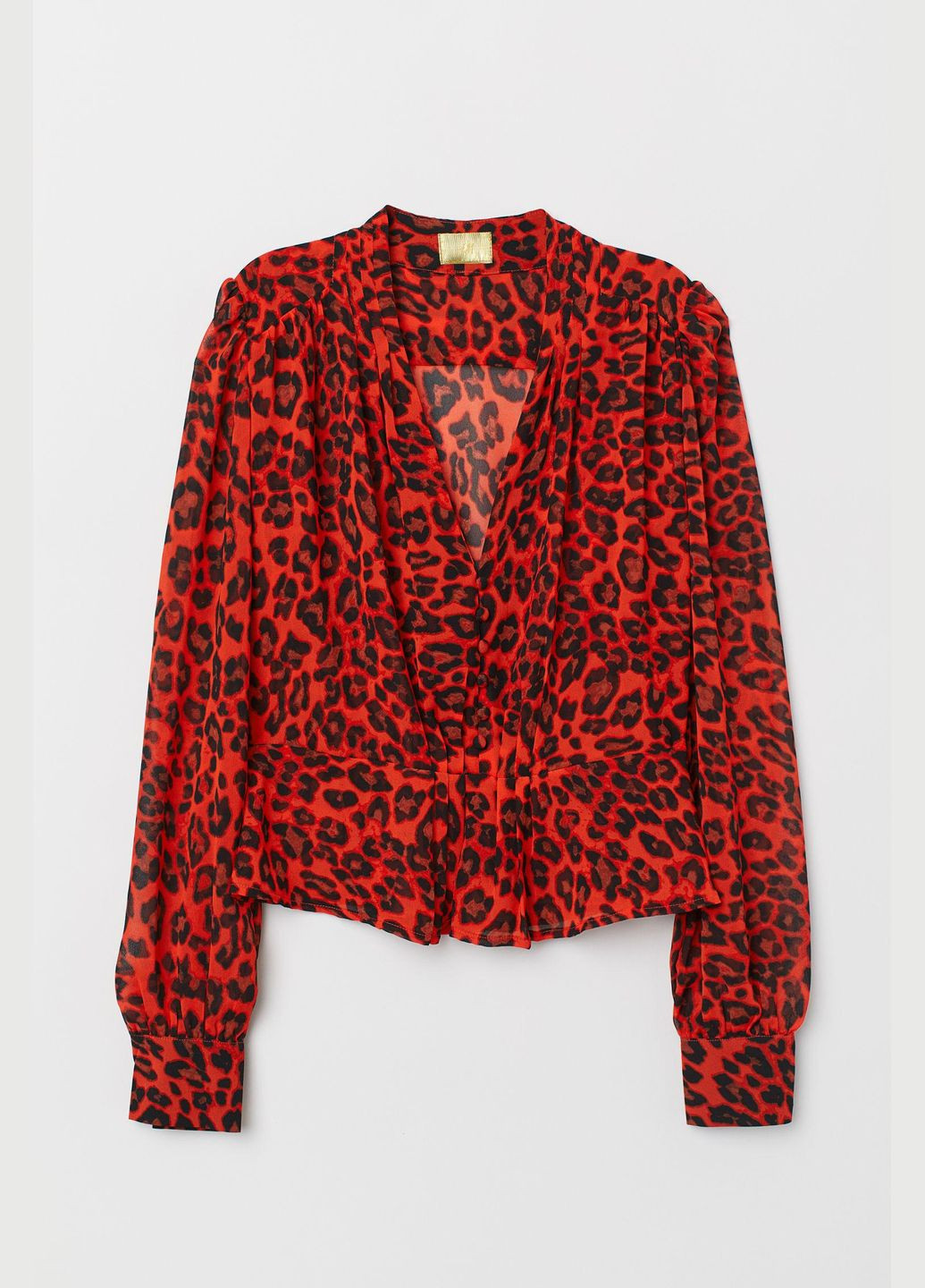 Червона блуза демісезон,червоний в чорні візерунки, H&M