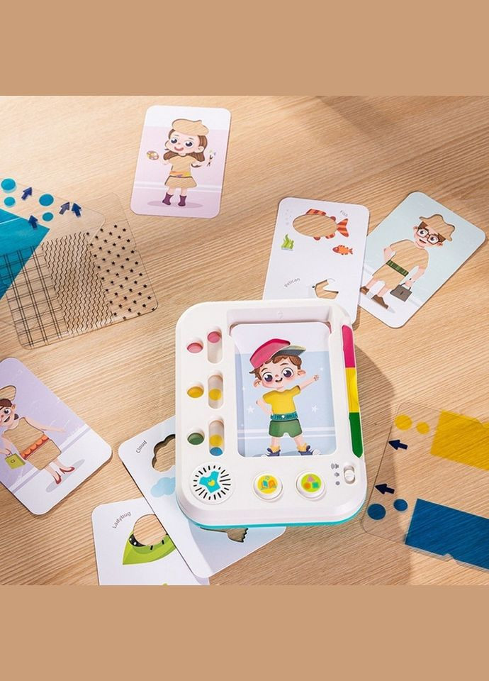 Дитячий навчальний планшет "Майстерня кольору" HE899200 з 12 картками No Brand (317744473)