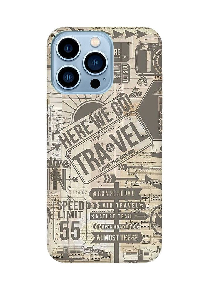 Матовый чехол с бирюзовыми боками на iPhone 13 Pro Max:: Путешествия (принт 324) Creative (360699270)