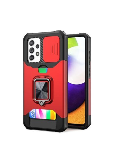 Протиударний чохол бампер Defender Ring з підставкою для Samsung Galaxy A02S (2021) A025 Blue SHIELD (324234605)