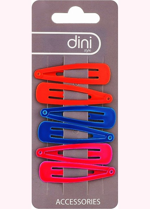 Заколка для волосся "Лапка", T-49, помаранчева + синя + рожева 6шт (1130651-27070261) Dini (368623083)