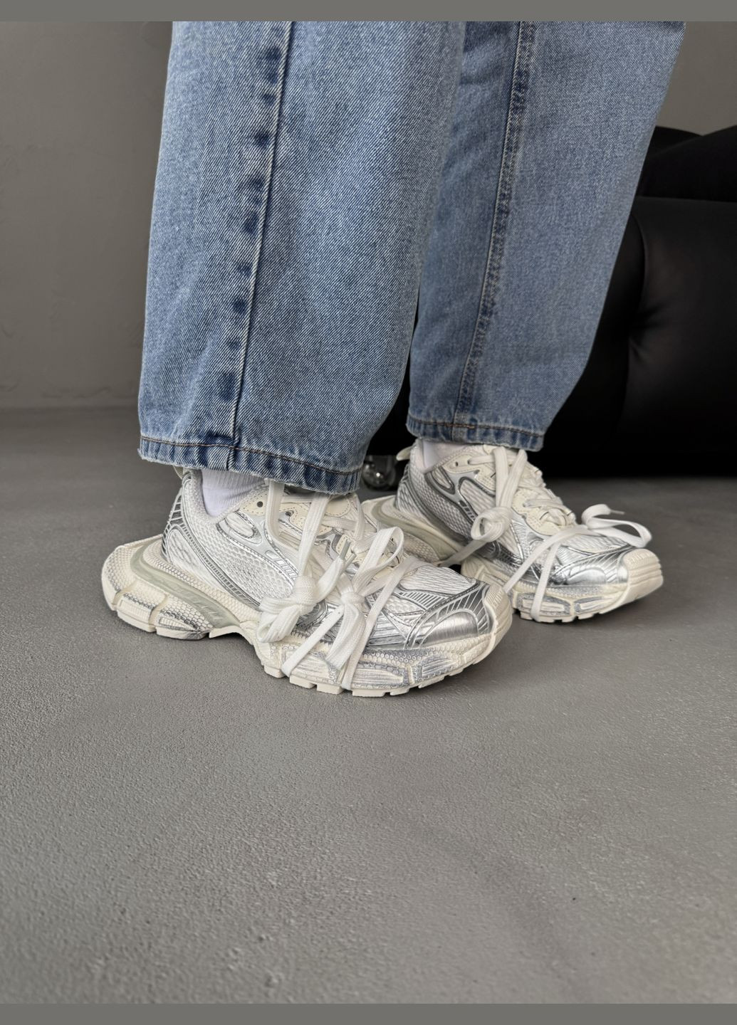 Сірі Осінні кросівки чоловічі і жіночі balenciaga 3xl grey | баленсіага 3хл сірі No Brand