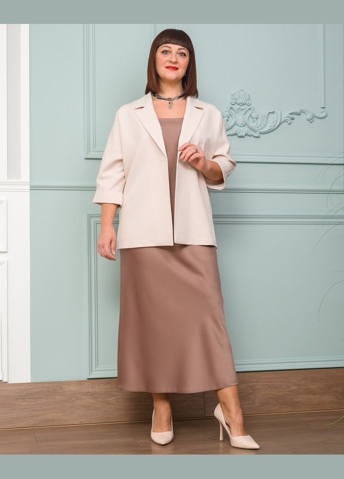 Светло-бежевый женский пиджак 20671-1 Alenka Plus - летний