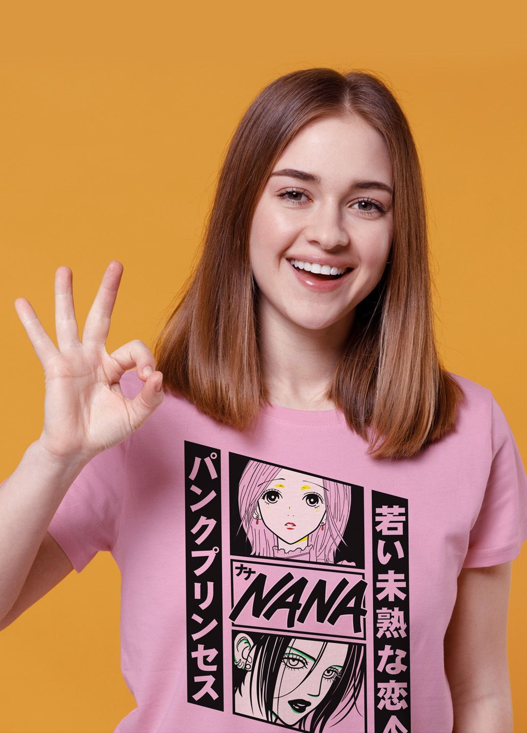 Розовая футболка. Уникальный принт. Аниме (манга) фанарт Нана (Nana) от Art Forest (292566937)