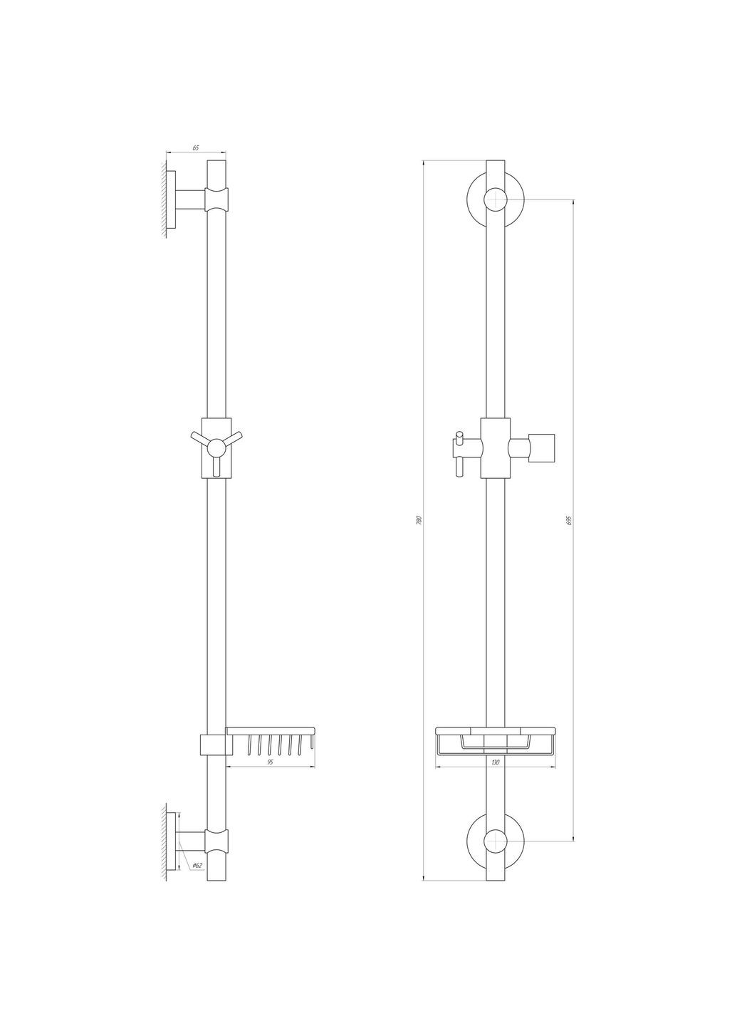 Душевая стойка BT-1107-BB Globus Lux (336383693)