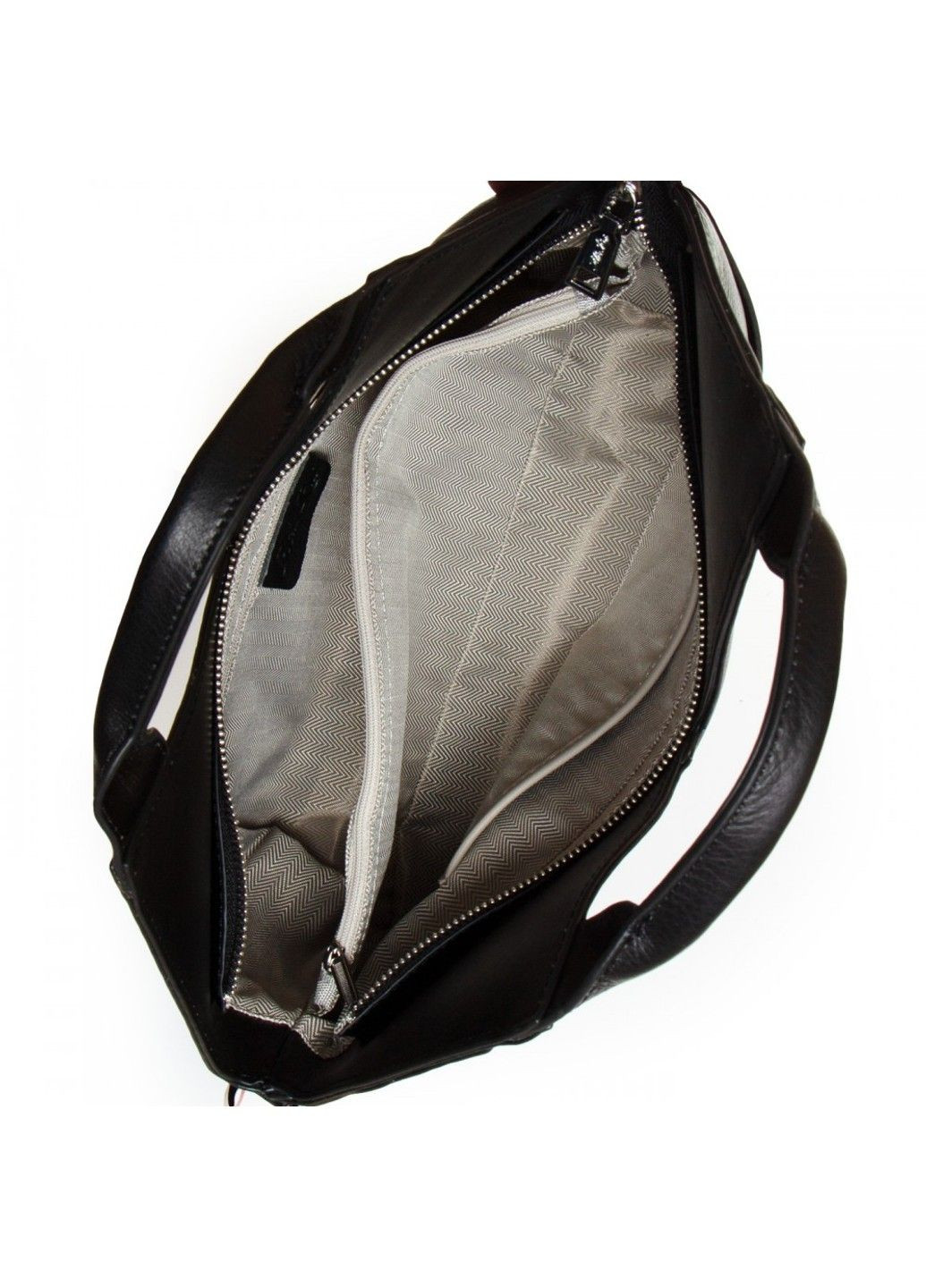 Женская черная кожаная сумка 2038-9 black Alex Rai (282557302)