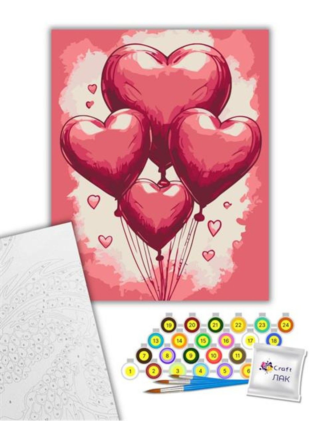 Картина за номерами Кульки кохання 40х50 см (16507-AC) Artcraft (331296614)