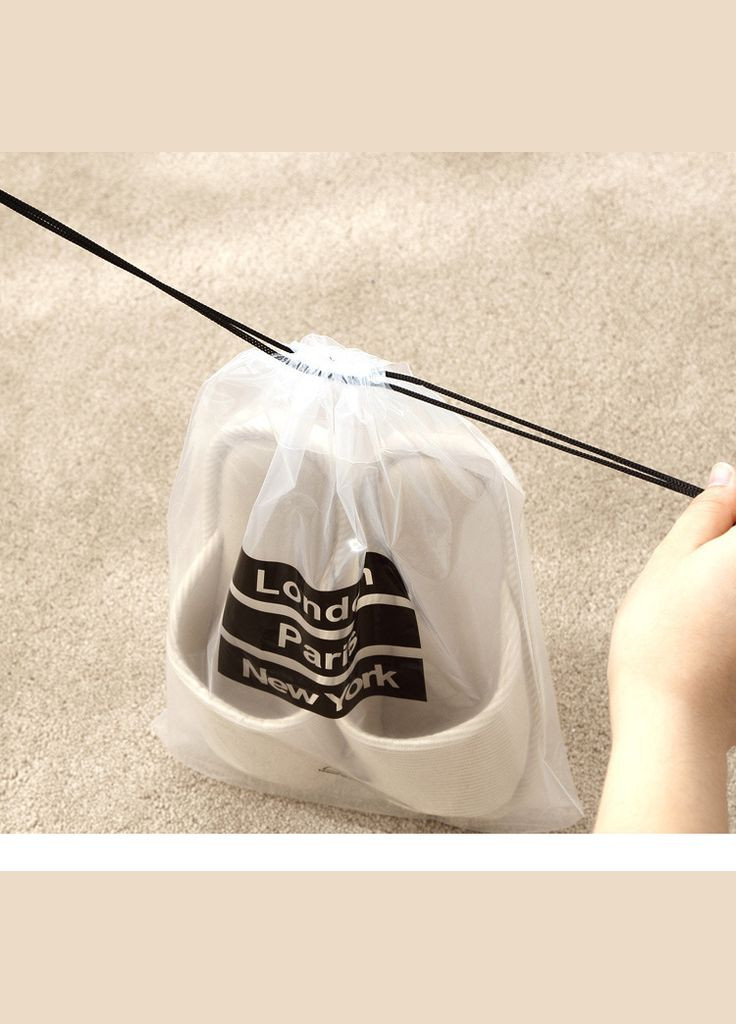 Набір дорожніх пакетів зі шнурком Лондон, Париж, Нью-Йорк, розмір L (5 шт.) No Brand (337347250)