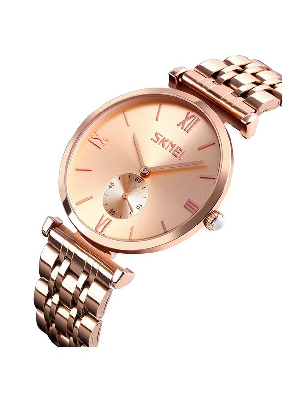 9198RGRG-S Rose Gold - Rose Gold Lady кварцевый сasual, классический Skmei (323079704)
