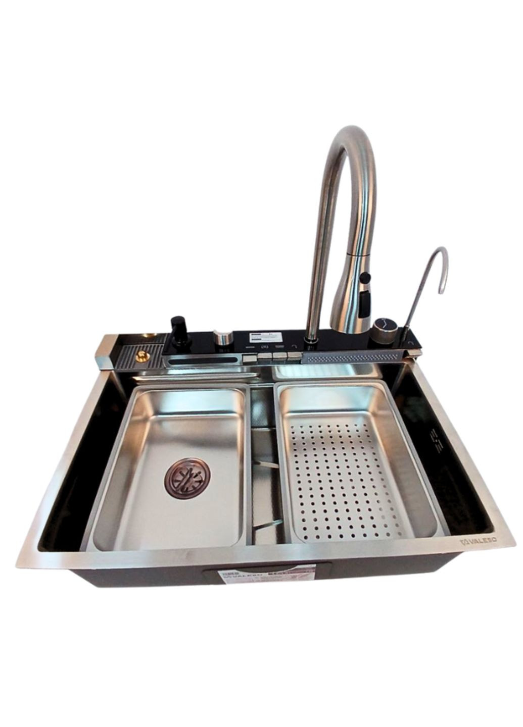 Мойка кухонная сатин Handmade "Водопад" (ДЕКОР) 68х45M Valeso (365877852)