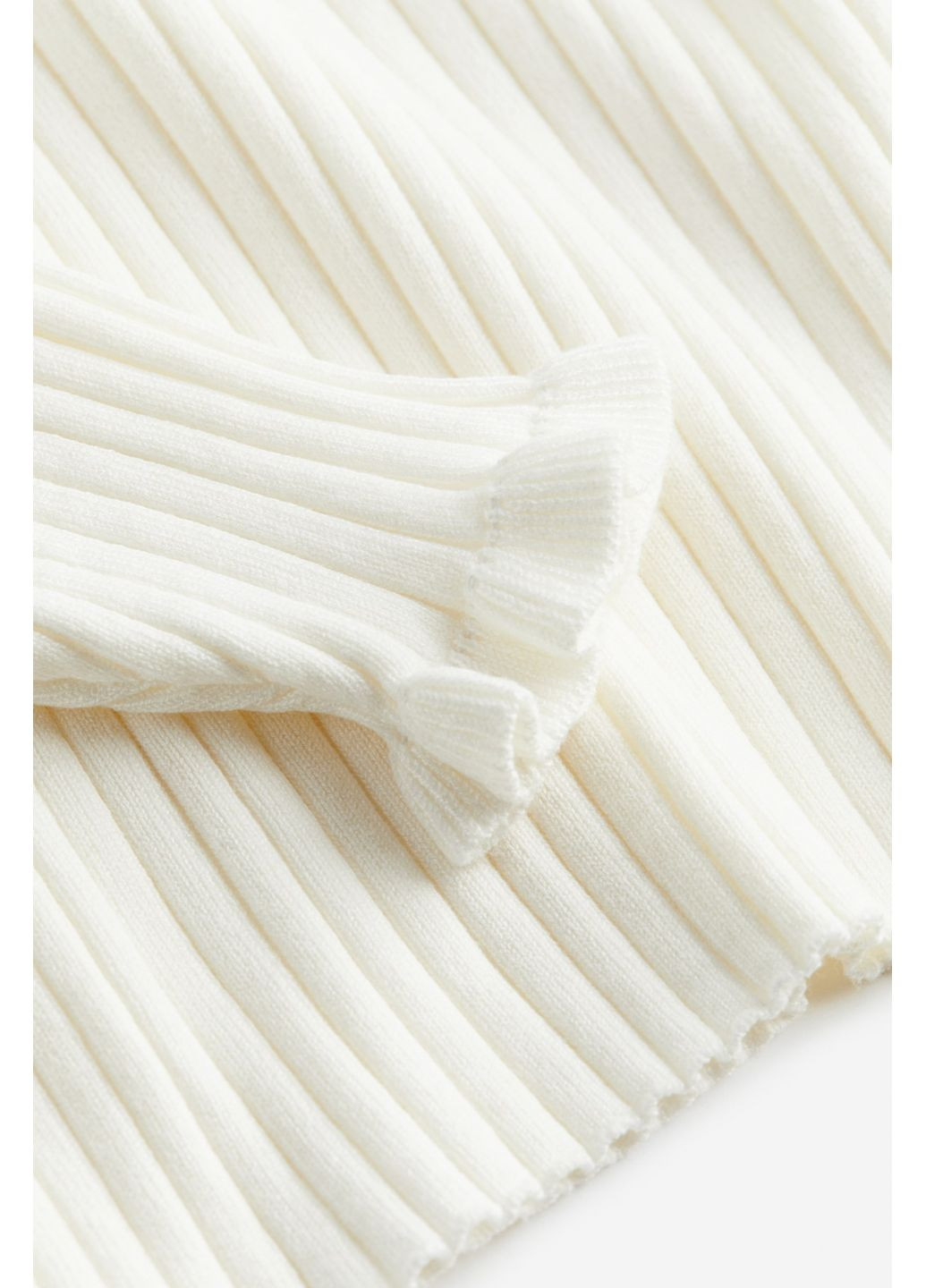 Білий демісезонний джемпер рубчастої в'язки для дівчинки livaeco™ 1196719-008 білий джемпер H&M