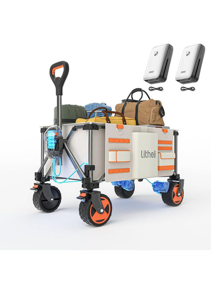 Акумуляторний візок з двигуном від павербанку (2шт УМБ Power Bank 20000 mAh, 45 W в комплекті) (A-031745) Litheli (342759066)