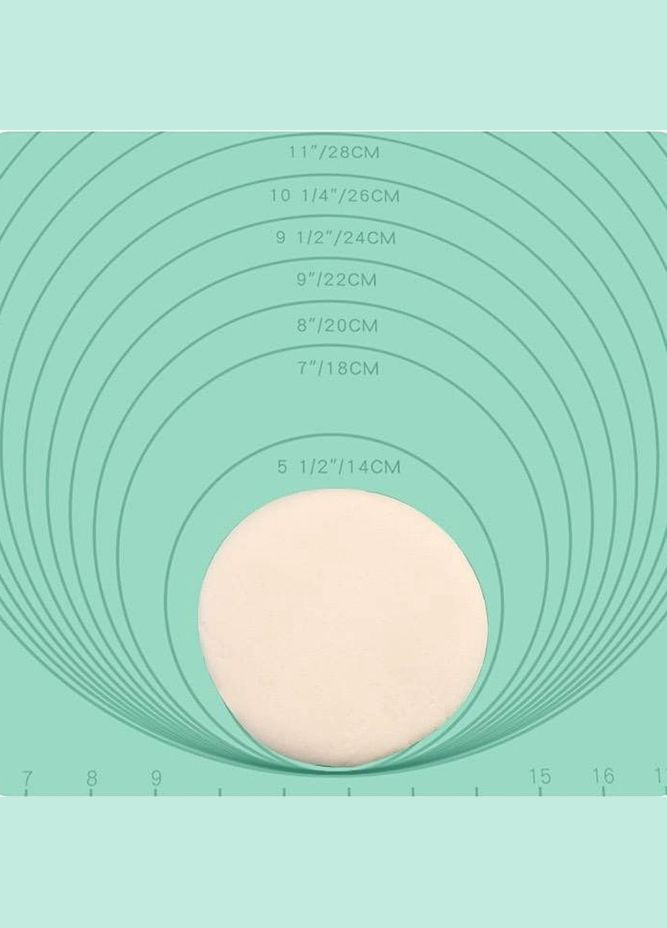 Кулінарний килимок для тіста 50*40 см. м'ятний колір No Brand (366023699)