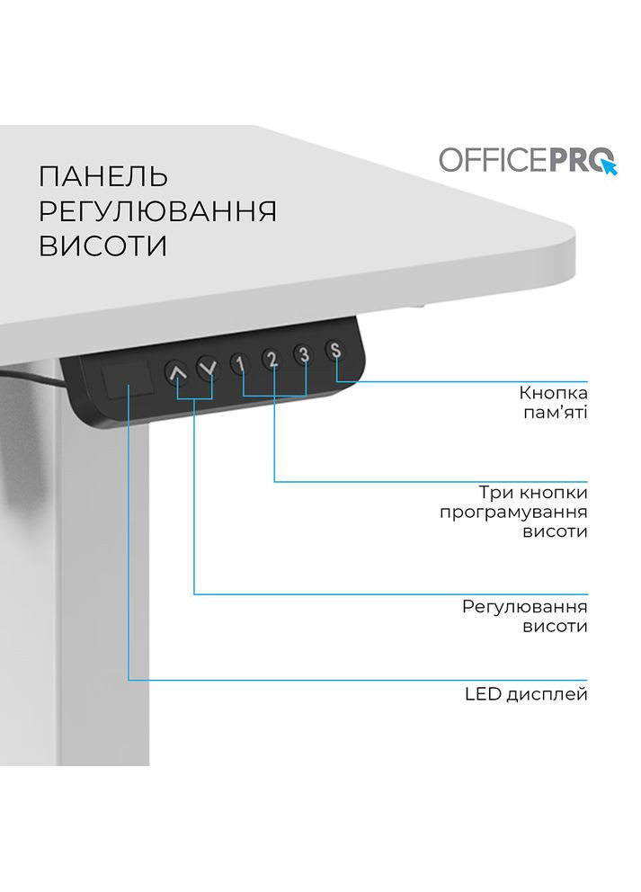 Компьютерный стол White (ODE1670W) OfficePro (323045823)