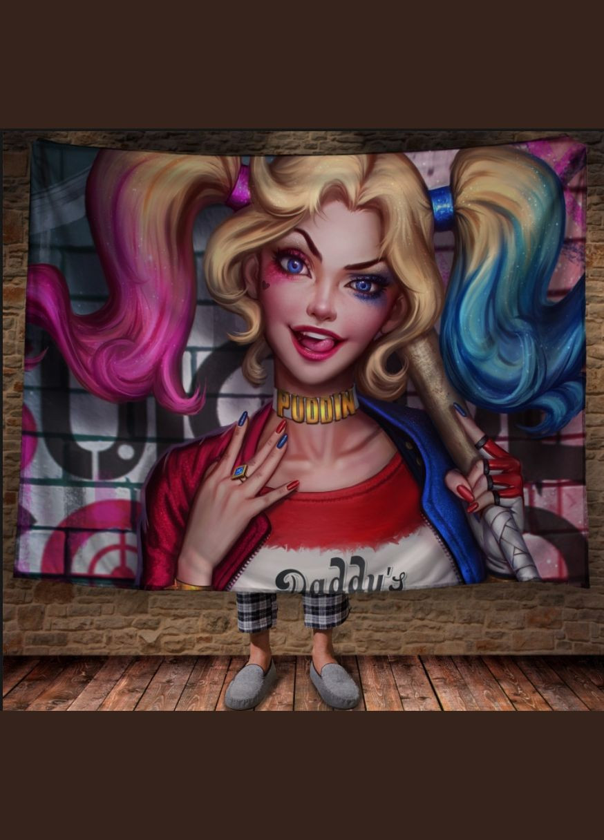 Плед с 3D-принтом Харли Квин Перша Креативна мануфактура PERFECTUS Плед (301870933)