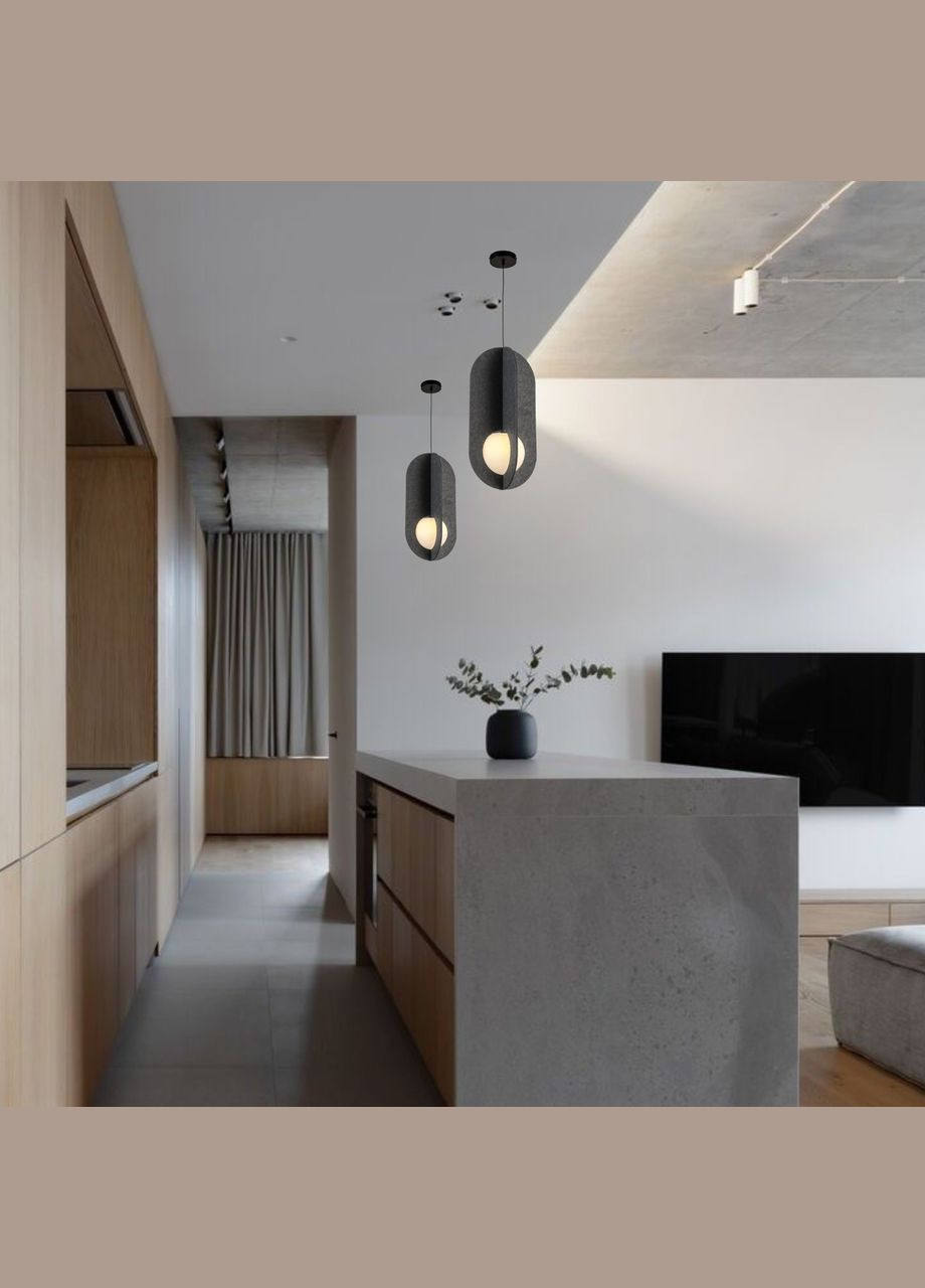 Дизайнерский подвес-люстра из фетра в черном цвете (805-188-1) No Brand (370071640)