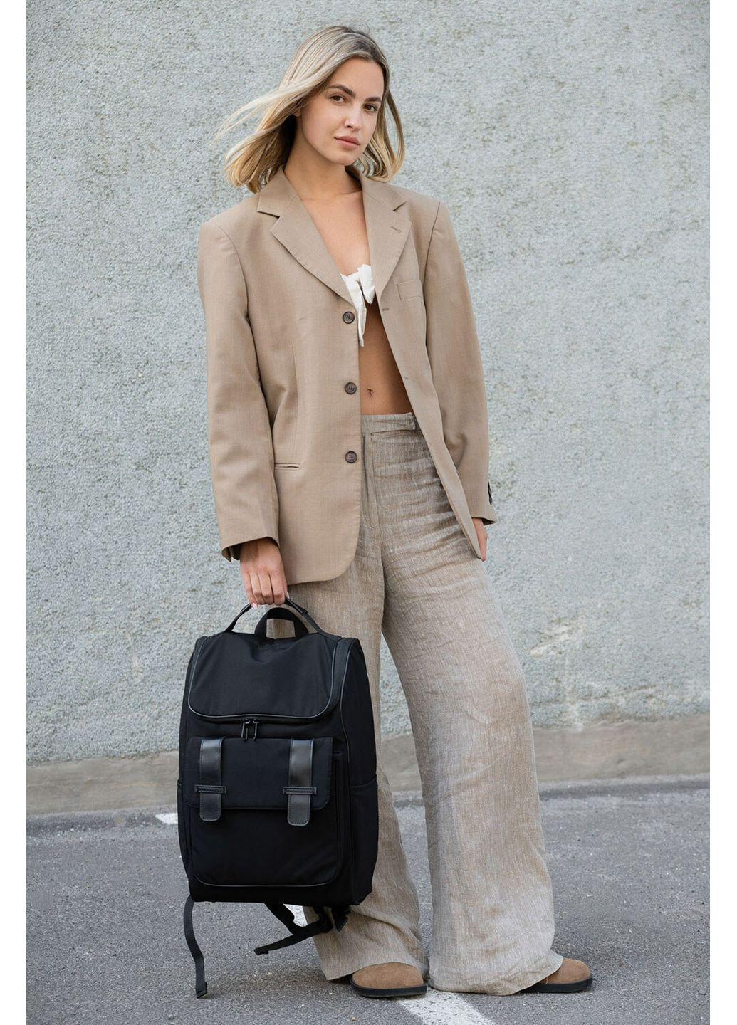 Женский Городской Молодежный Рюкзак ELIOT Нейлон Для Ноутбука Black Without (360642013)