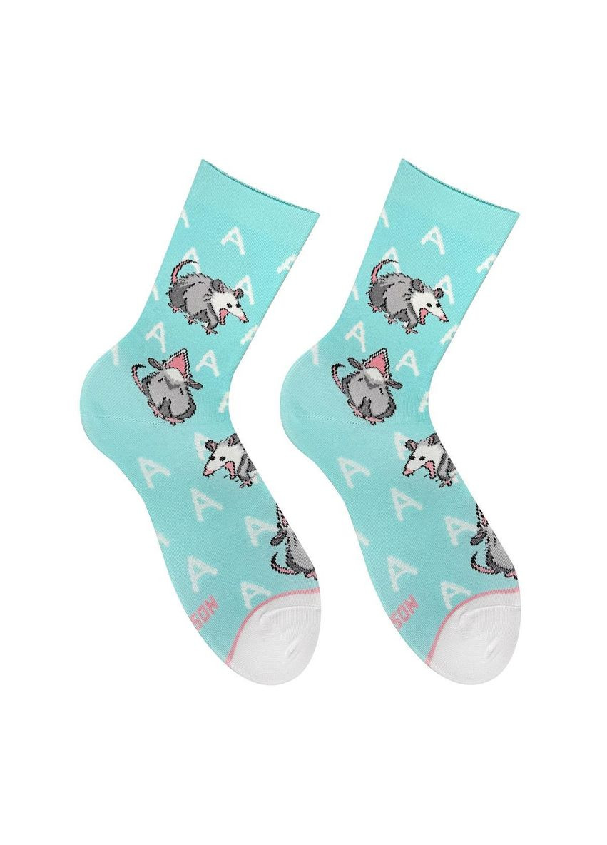 Блакитні шкарпетки р.41-46 довгі опосум (безутискові) Noskar (369802123)